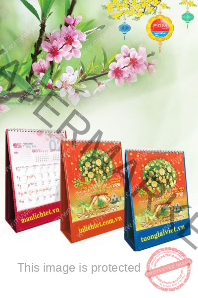 In Lịch bàn đứng Xuân Tài Lộc