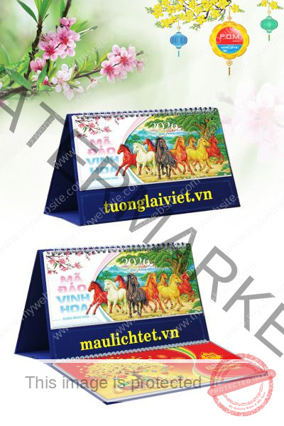 In Lịch để bàn 12 Con Giáp