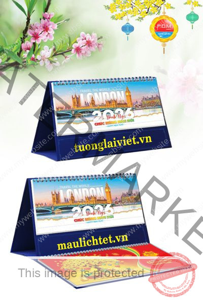 in Lịch để bàn Du Lịch Thế Giới