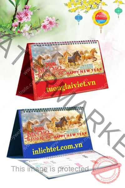 In Lịch để bàn Mã Đáo Thành Công