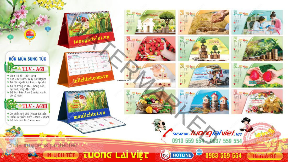 In lịch để bàn số lượng ít