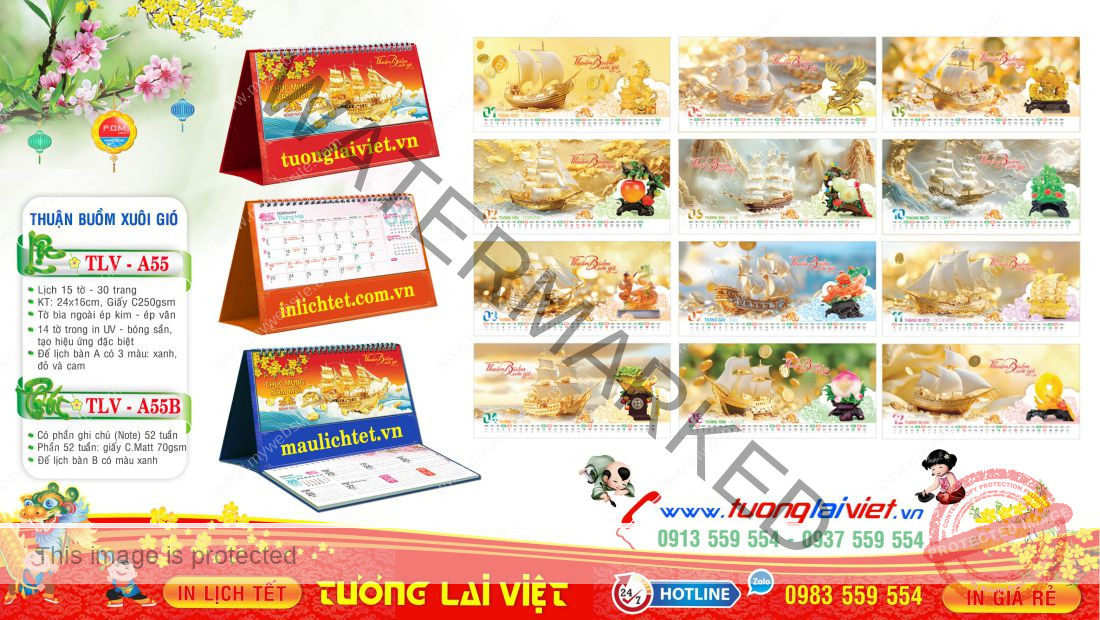 In lịch để bàn tại tphcm