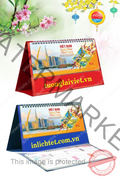 In Lịch để bàn Thế Giới Màu Xanh