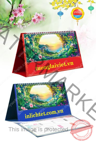 in Lịch để bàn Thiên Nhiên Tươi Đẹp