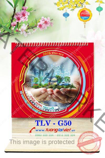 In Lịch gỗ để bàn Công Nghệ Số