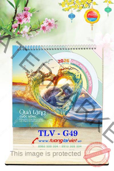 In Lịch gỗ để bàn Quà Tặng Cuộc Sống
