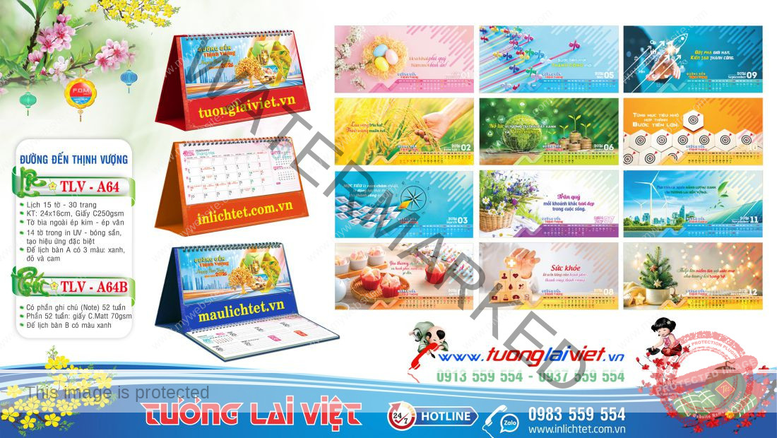 Mẫu Lịch để bàn Công Nghệ Cuộc Sống
