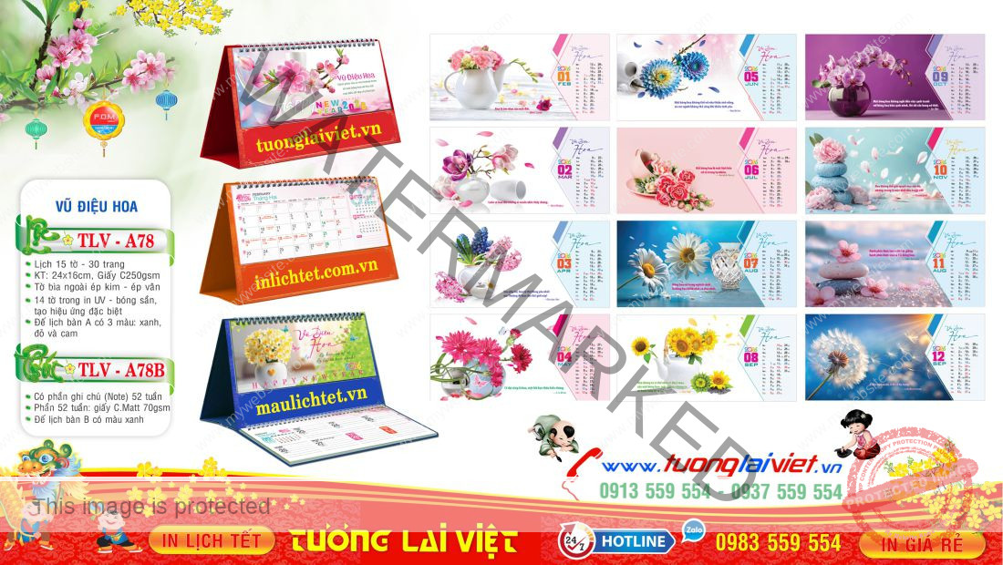 Mẫu Lịch Để Bàn 2026